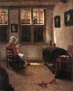 ELINGA, Pieter Janssens Reading Woman dg oil